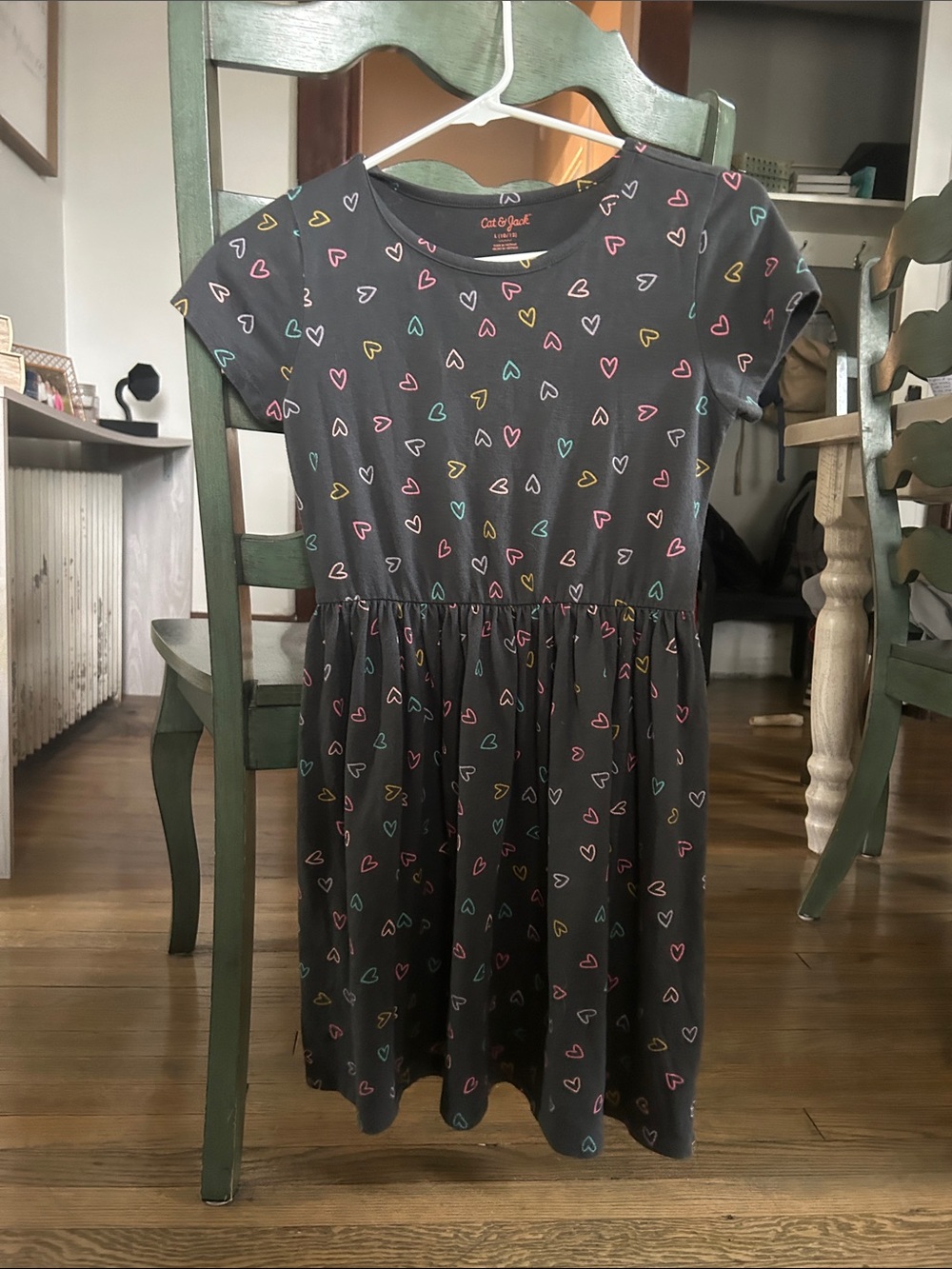 Cat & Jack Black Short-Sleeve Dress
